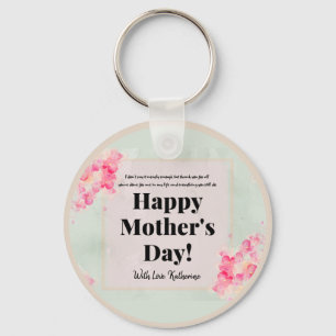 Chaveiro Chic Elegant Modern Floral Happy Mother's Day 