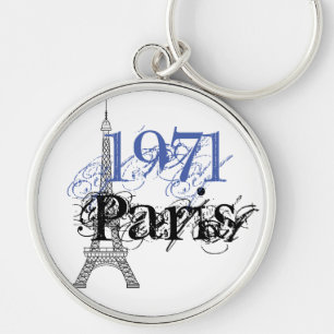 Chaveiro Chic Periwinkle Paris Eiffel Tower 50º aniversár