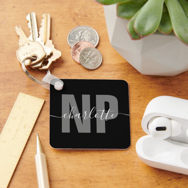 Chaveiro Chic Personalizado de Graduação de Enfermeiro NP (Mesa)