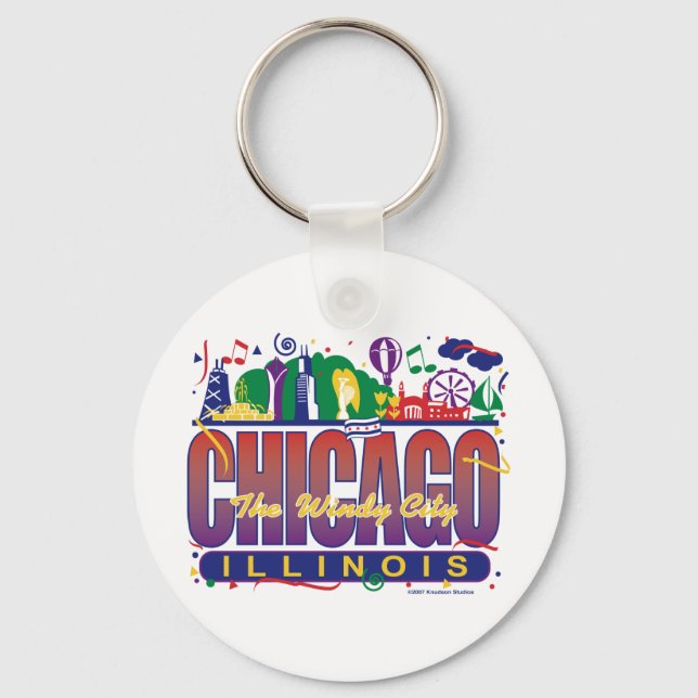 Chaveiro Chicago-Confetti (Frente)