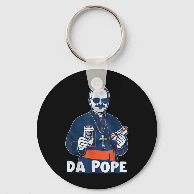 Chaveiro Chicago Da Pope Engraçado Humor Católico (Frente)
