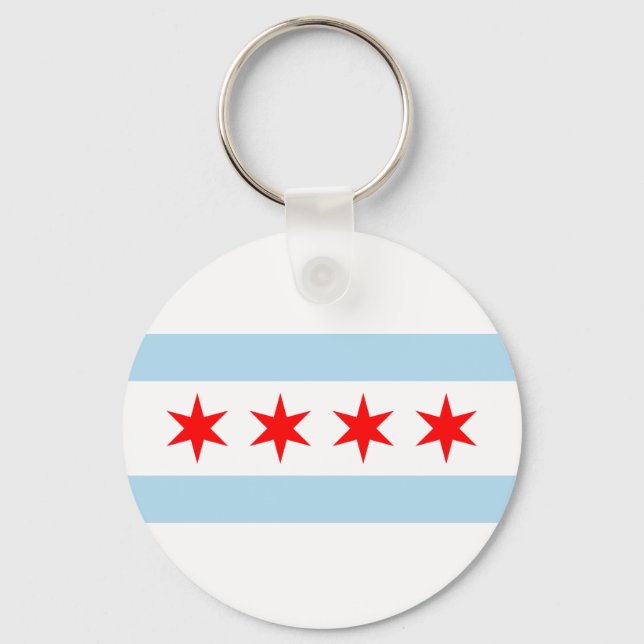 Chaveiro Chicago Flag Souvenir (Frente)