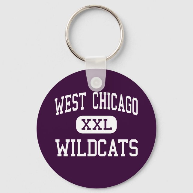 Chaveiro Chicago Ocidental - Wildcats - High - West Chicago (Frente)