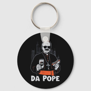 Chaveiro Chicago Pope Leo Xiv "da Pope" T-shirt.png