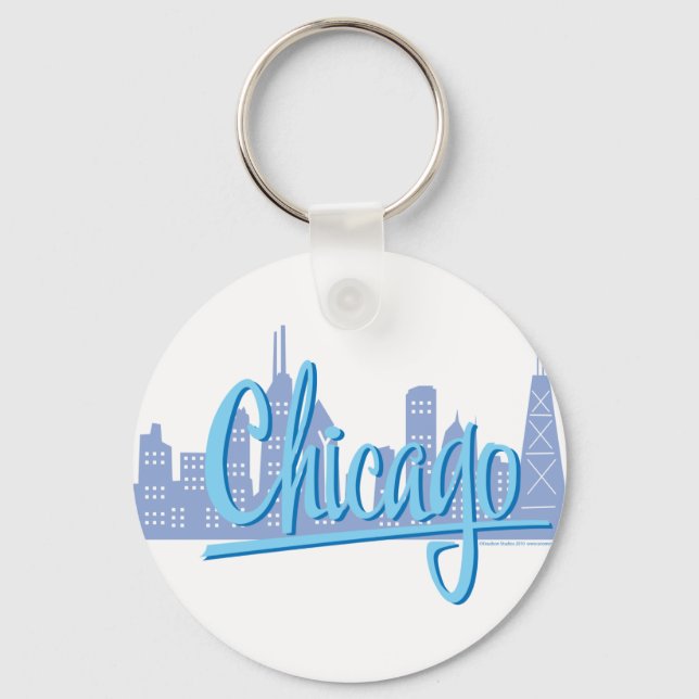 Chaveiro Chicago Windy City Skyline (Frente)