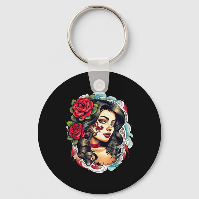 Chaveiro Chicano Chicana La Raza Barrio Tatuagem (Frente)