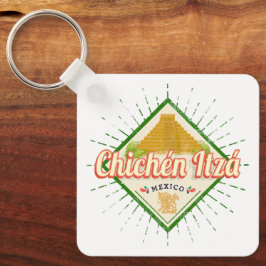 Chaveiro Chichen Itza México Retro Mayan Vintage Yucatan