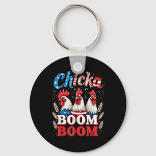 Chaveiro Chicka Boom Boom Engraçado Galho Patriótico 4º De