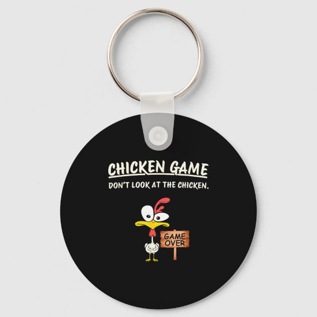 Chaveiro Chicken Game Don't Look At The Chicken Funny Chick (Frente)