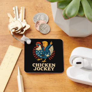 Chaveiro Chicken Jockey Trump Engraçado Memória