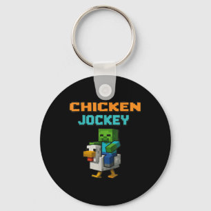 Chaveiro Chicken Jockey Zombie Pixel Art Zombie Gamer Engra