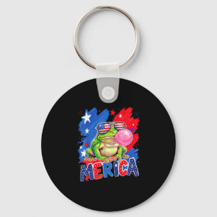 Chaveiro Chiclete de sapo patriota 4 de julho bandeira amer