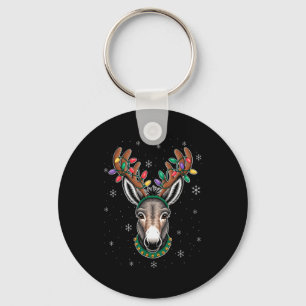 Chaveiro Chifres de Rena Fofos Animal de Natal Xmas Criança
