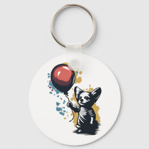 Chaveiro Chihuahua Balloon Cute Dog Chiwawa Funny