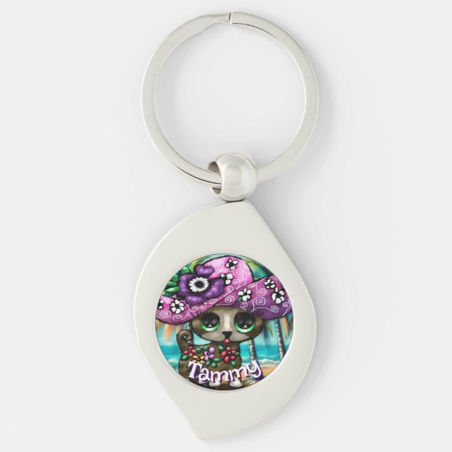 Chaveiro Chihuahua Cachorros Palmeiras personalizadas (Frente)