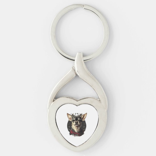 Chaveiro Chihuahua Felry Natal X-Mas Tree Cute (Frente)
