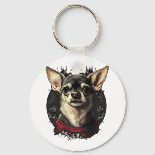 Chaveiro Chihuahua Felry Natal X-Mas Tree Cute