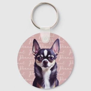 Chaveiro Chihuahua Pink Personalizado