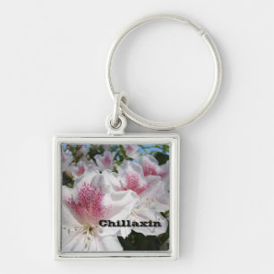 Chaveiro Chillaxin Flores de Azaléia Rosa Branco
