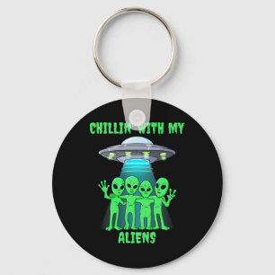 Chaveiro Chillin Com Meus Aliens Garotos Do Dia Das Bruxas