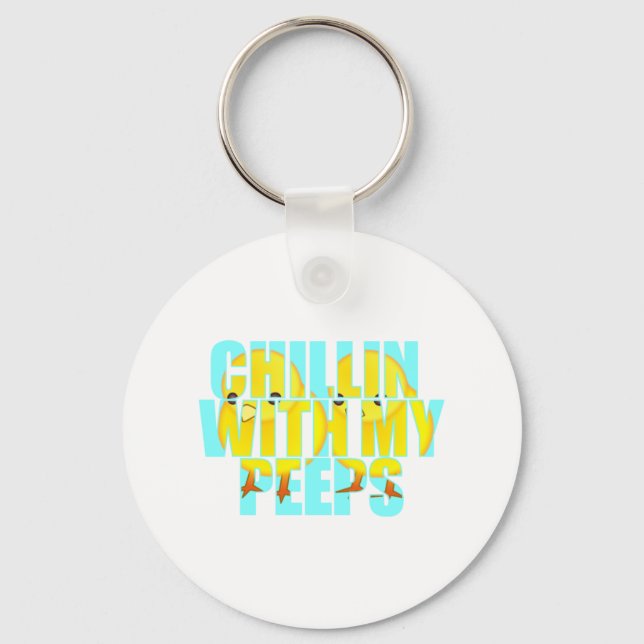 Chaveiro Chillin Com Meus Peeps (Frente)