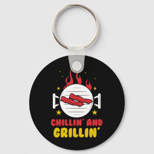 Chaveiro Chillin 'e Grillin' Grelhando Churrasco Churrasco