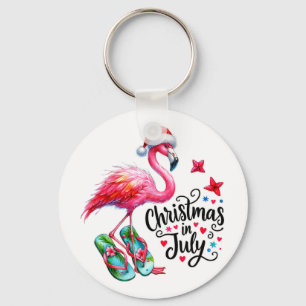 Chaveiro Chinelos Rosa Fun Flamingo Natal De Verão Em J