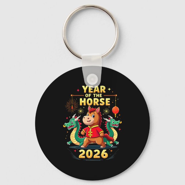 Chaveiro Chinese New Year 2026 Year Of The Horse  (Frente)