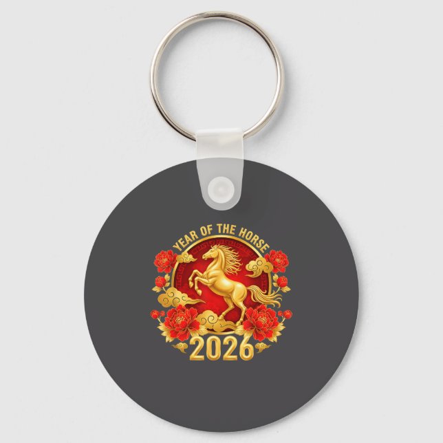 Chaveiro Chinese New Year 2026 Year Of The Horse  (Frente)