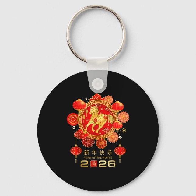 Chaveiro Chinese New Year 2026 Year Of The Horse  (Frente)
