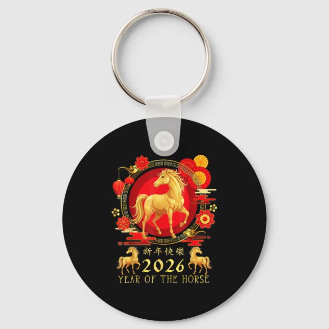 Chaveiro Chinese New Year 2026 Year Of The Horse For Women  (Frente)