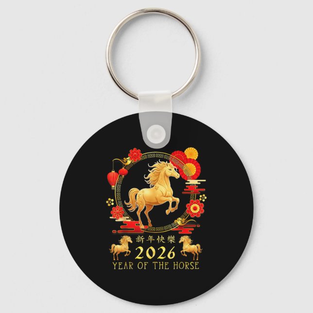 Chaveiro Chinese New Year 2026 Year Of The Horse For Women  (Frente)