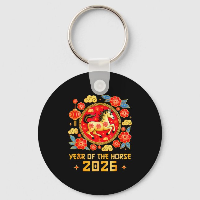 Chaveiro Chinese New Year 2026 Year Of The Horse Happy New  (Frente)