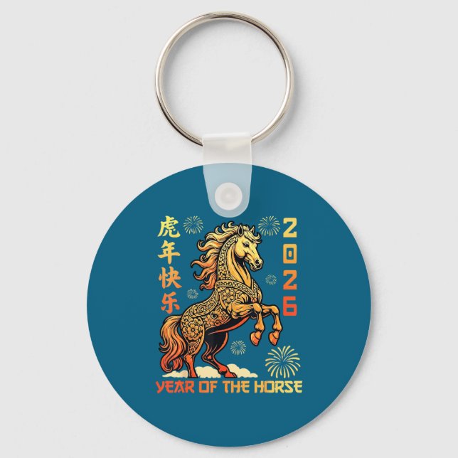 Chaveiro Chinese New Year 2026 Year Of The Horse Lunar New  (Frente)