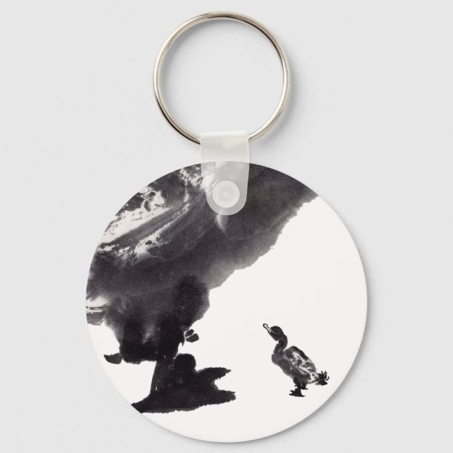 Chaveiro Chinesische Tuschekunst mit Entenmotiv (Frente)