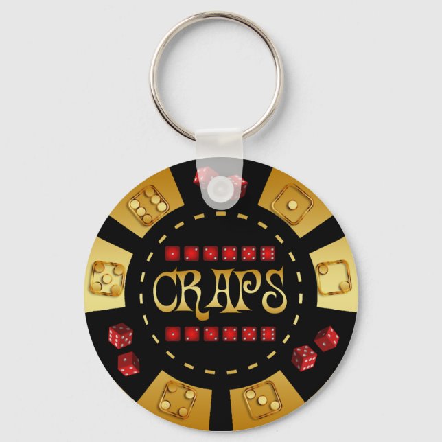 CHAVEIRO CHIP DE JOGOS CRAPS (Frente)