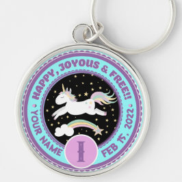 Chaveiro Chip de Recuperação Mágica Unicórnio AA A Rosa Per