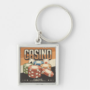 Chaveiro Chips do dia de os pais Casino Poker