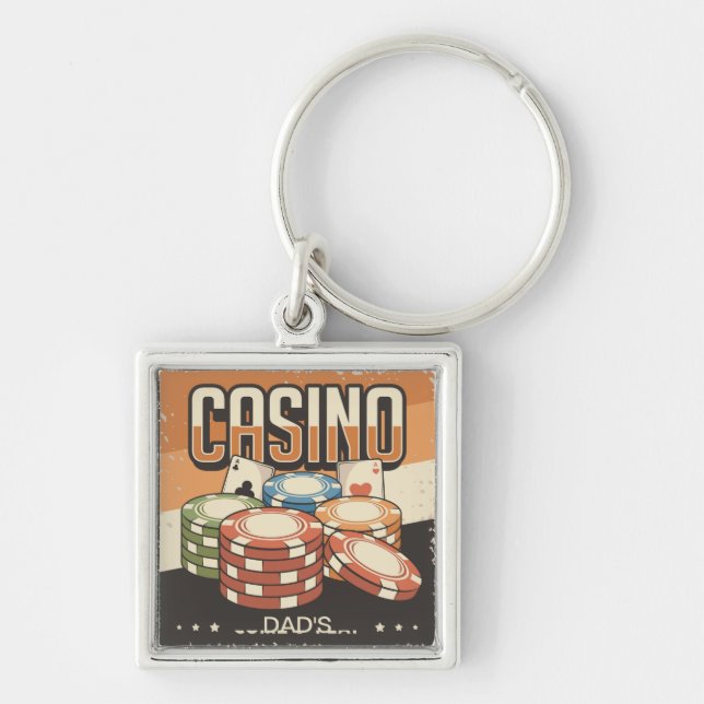 Chaveiro Chips do dia de os pais Casino Poker (Frente)
