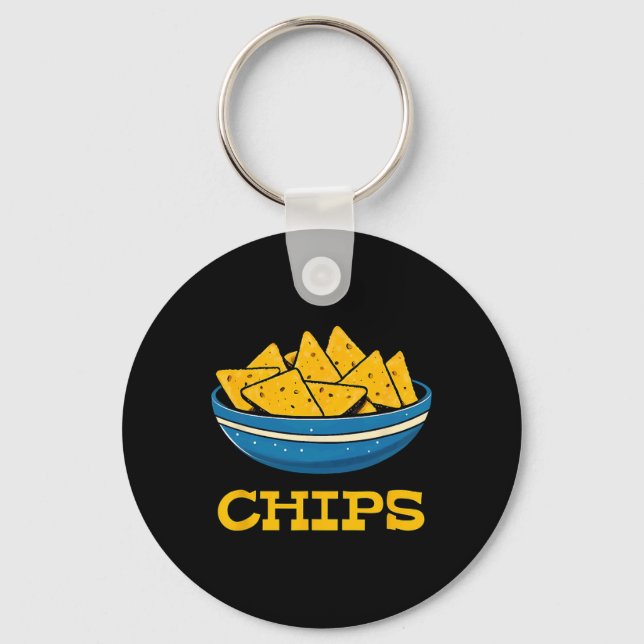 Chaveiro Chips E Salsa Correspondendo Ao Figurino De Hallow (Frente)