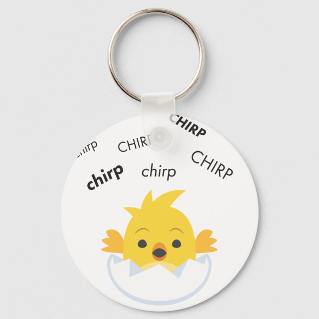 Chaveiro Chirp Hatching Pintinho Cute Emoji (Frente)