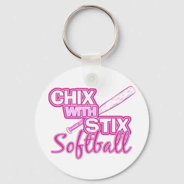 Chaveiro Chix com Stix Softball (Frente)