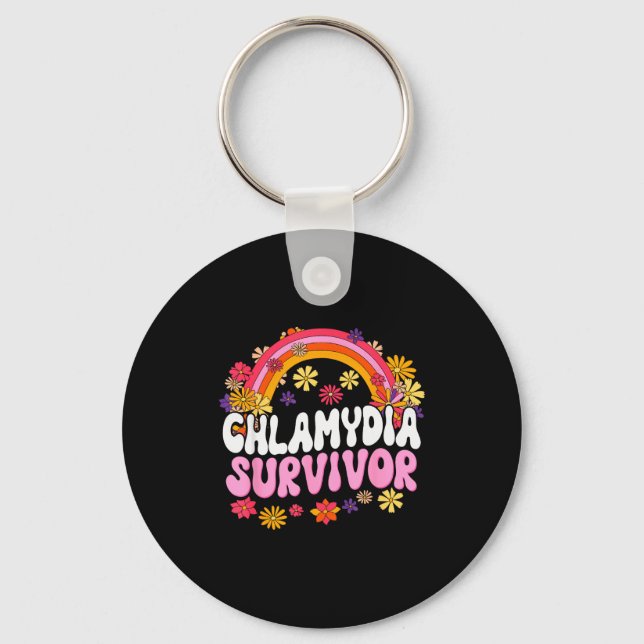 Chaveiro Chlamydia Survivor Funny Graphic  (Frente)