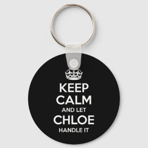 Chaveiro Chloe Mantenha Calma Nome Personalizado Engraçado 