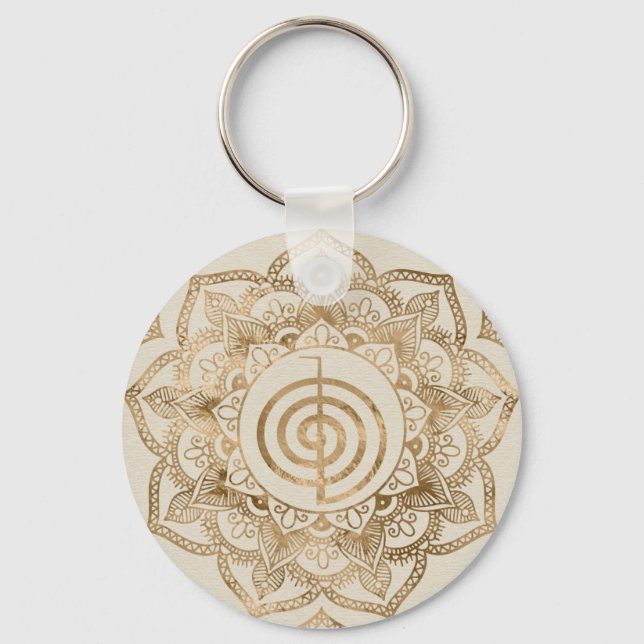 Chaveiro Cho Ku Rei - Louro pastel mandala (Frente)