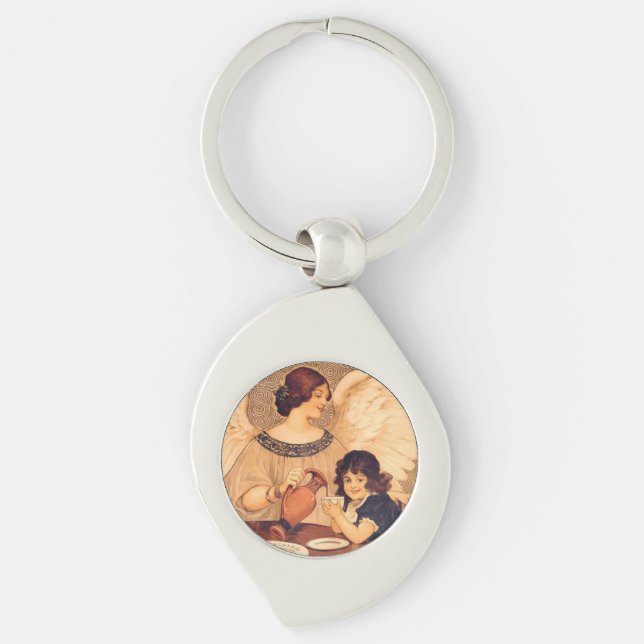 Chaveiro Chocolate Angel French Antiguado (Frente)