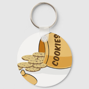 Chaveiro Chocolate do frasco de biscoito da comida da