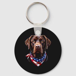 Chaveiro Chocolate Lab Bandeira Americana 4 De Julho Chocol
