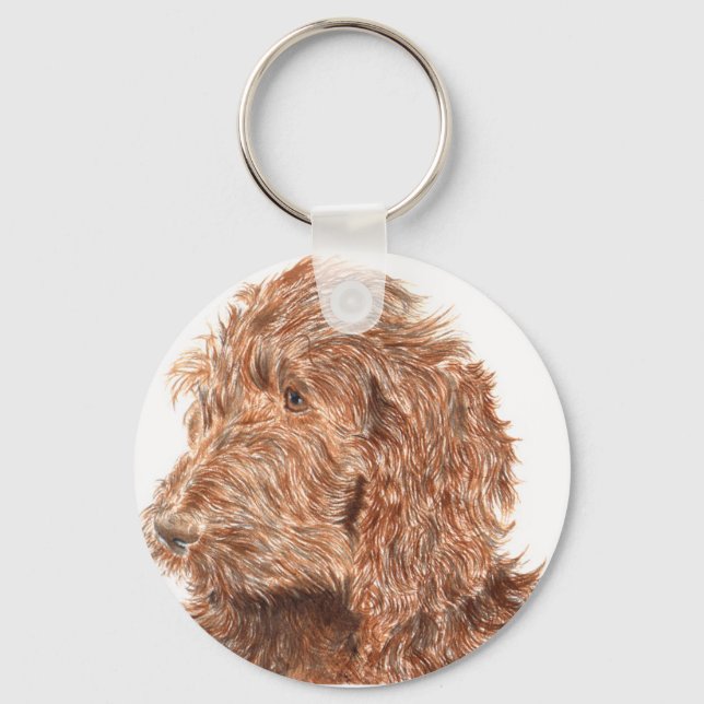Chaveiro Chocolate Labradoodle (Frente)