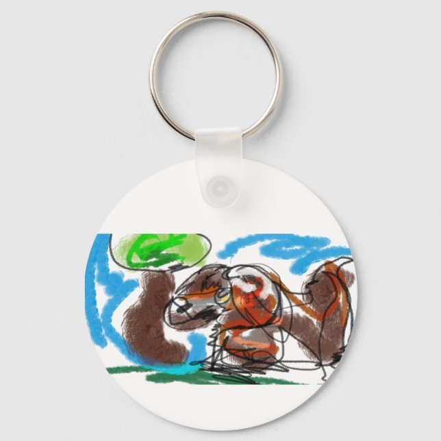 Chaveiro chocolate labrador art (Frente)